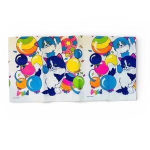 Vintage 90s Lisa Frank Party Kittens Table Cover ~ 54 IN. x 88 IN.